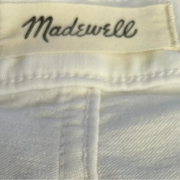 MADEWELL 10" High-Rise Skinny Jeans in Pure‎ White: Step-Hem Edition size…26 - Picture 8 of 12